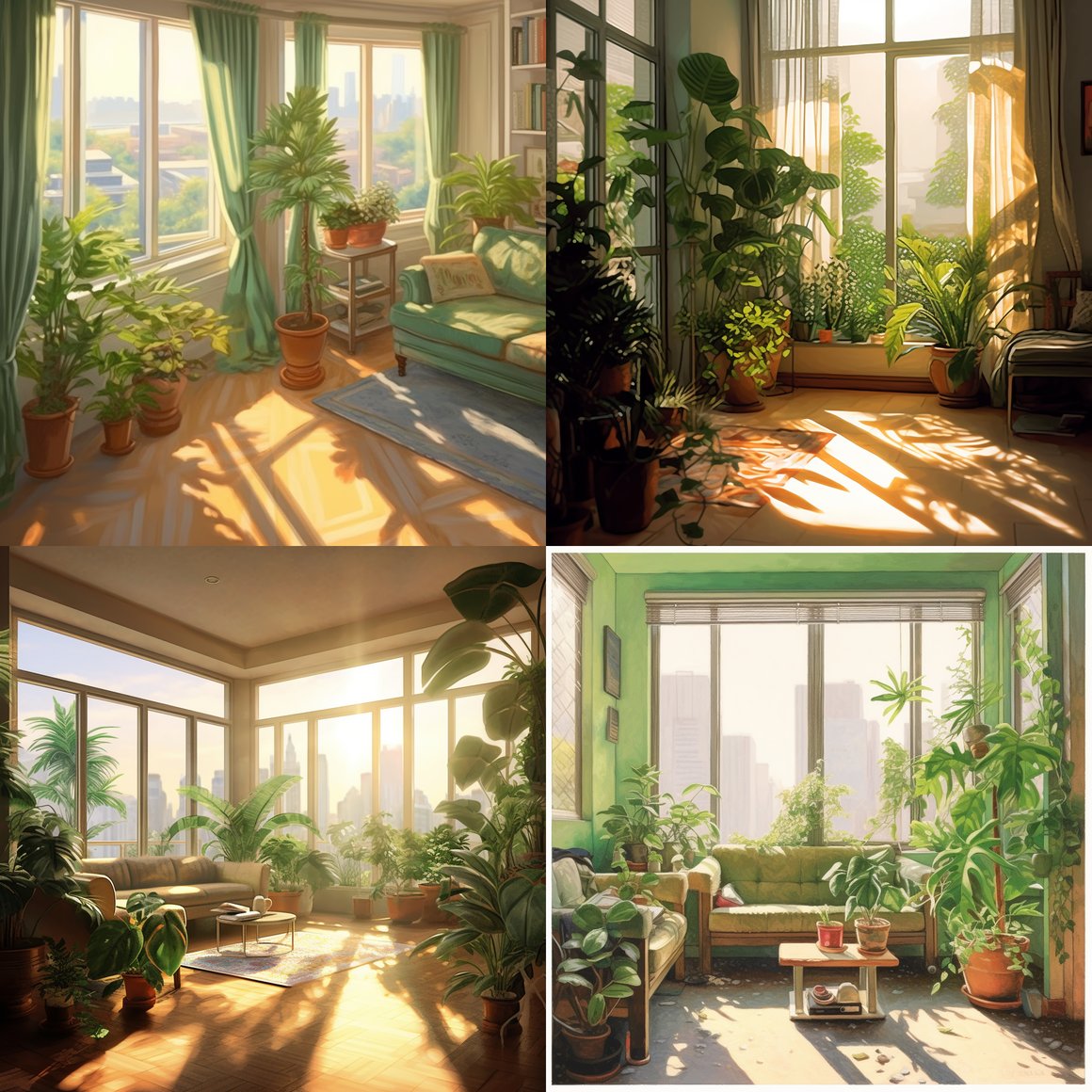 Sun-kissed Green Living: A Mid-journey look at Home Decor