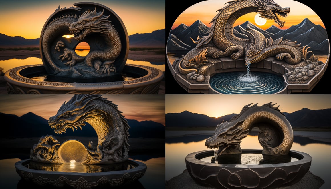 Harmonious Embrace: A Dragon's Serene Interlude