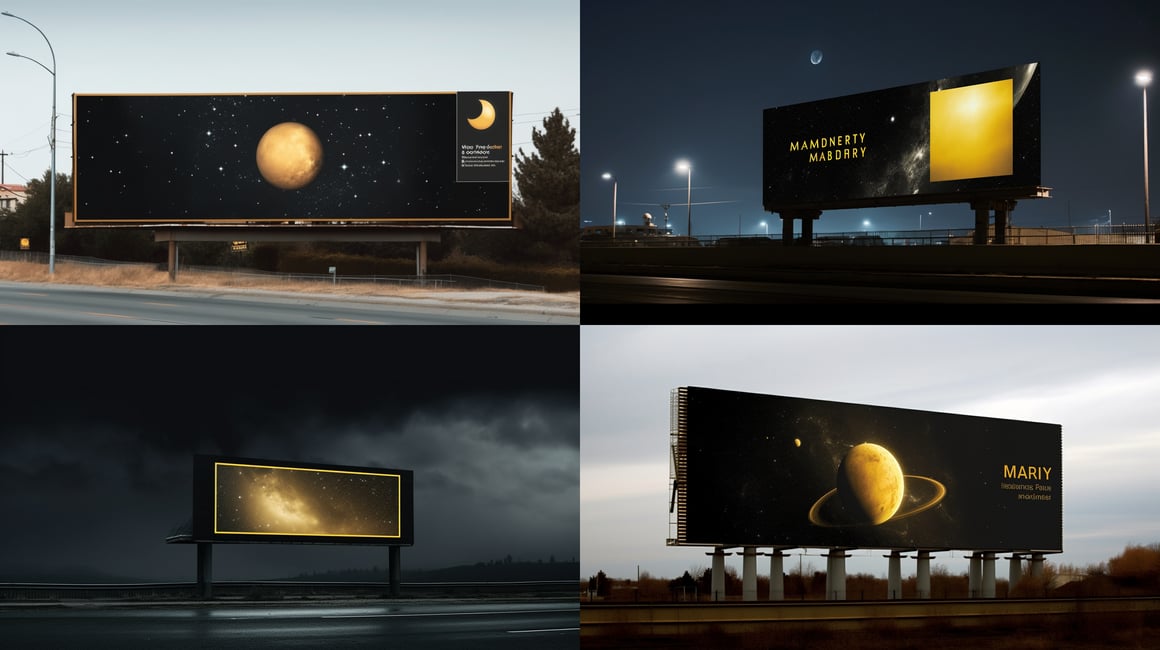 Midjourney Bold: Space Billboard