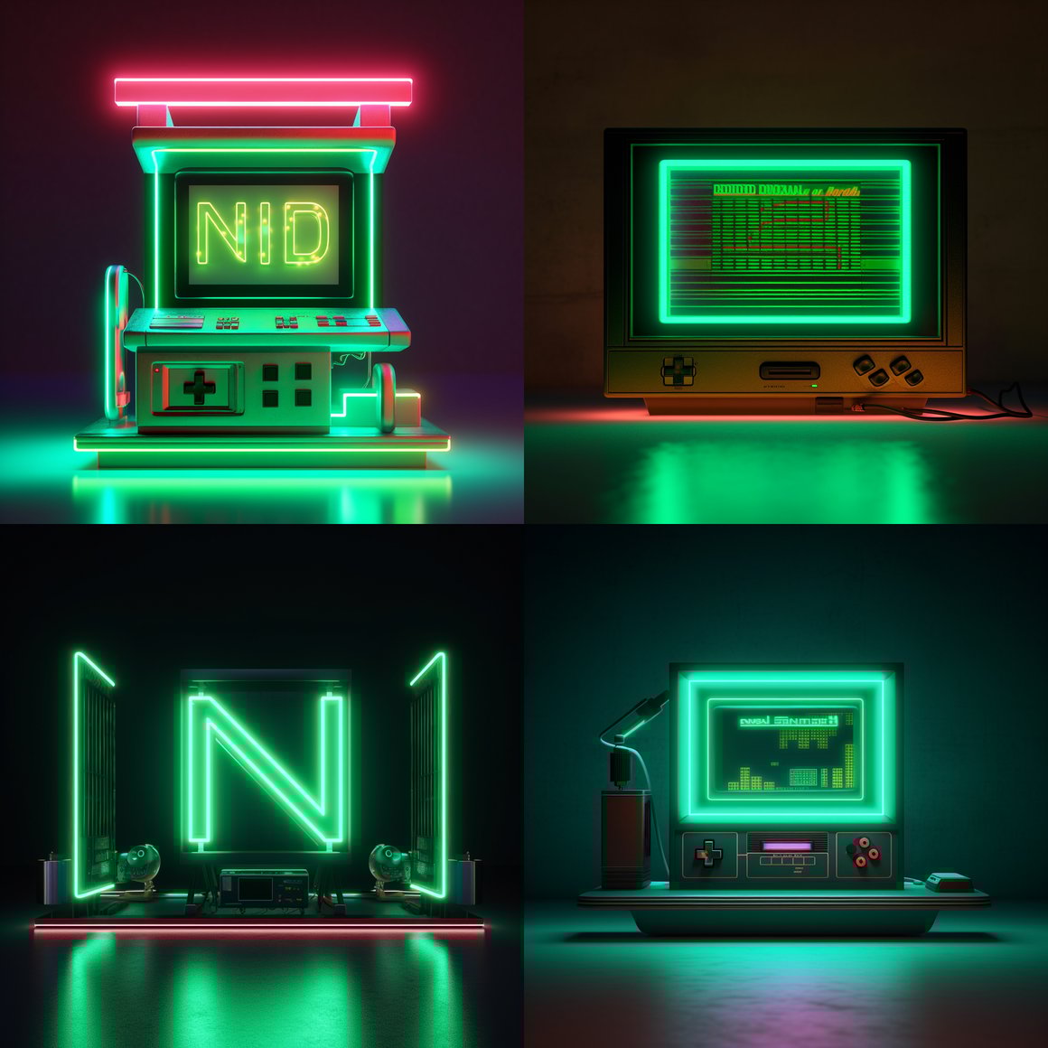 Retro-Futuristic Nintendo Intermission Screen