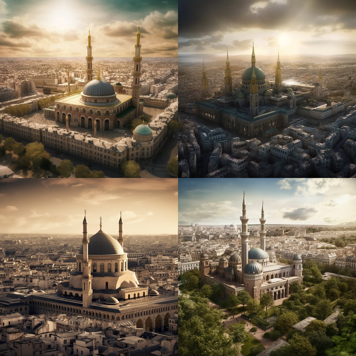 Cinematic Snapshot of Islamic Mosque in Paris
