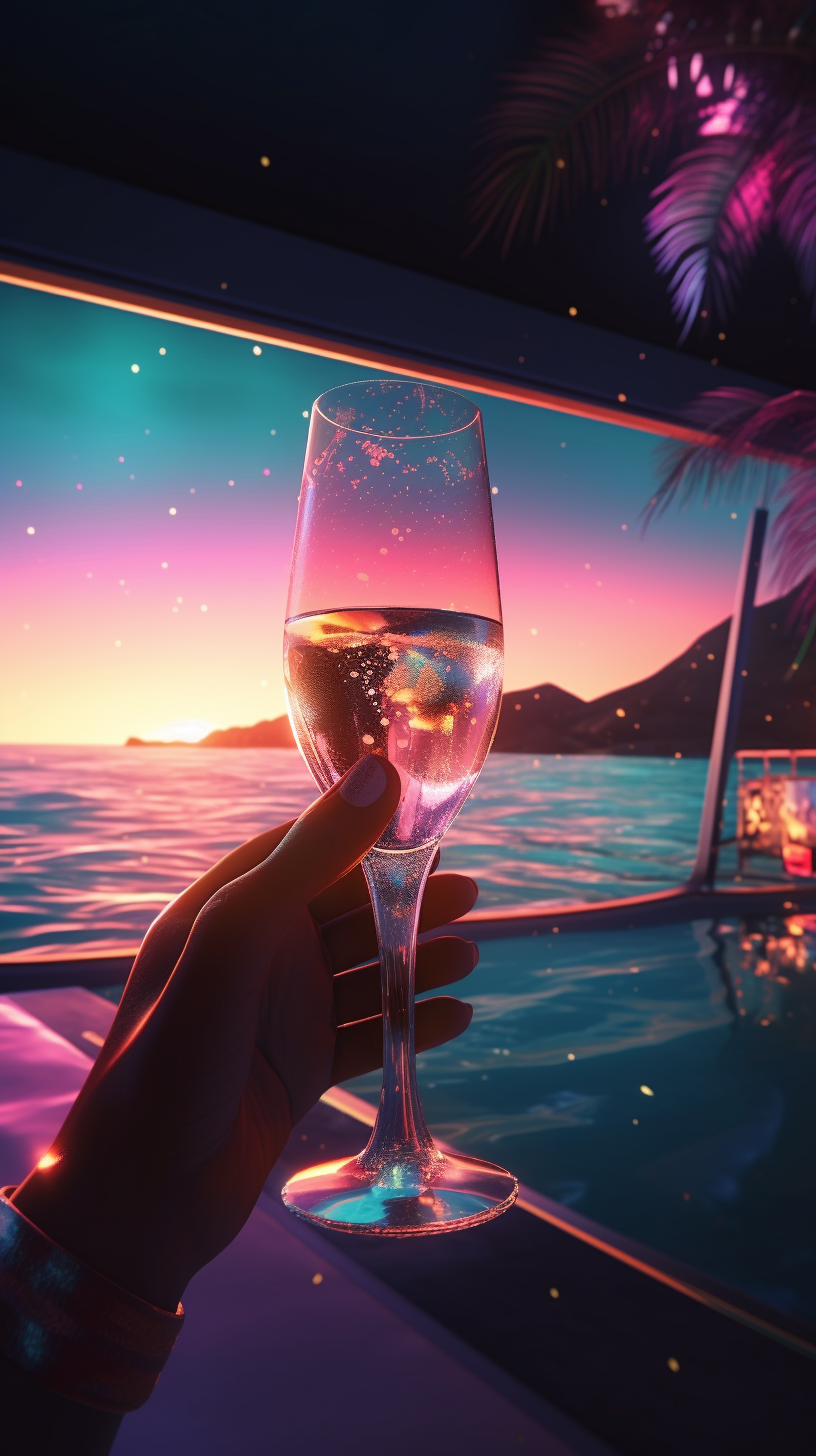 Cinematic Hyper-Realism through a Champagne Glass