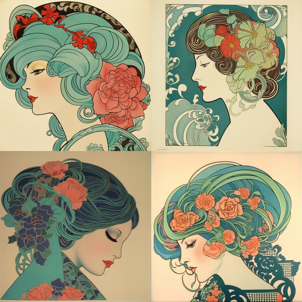 Art Nouveau Revival: 1930s French Fashion Illustration