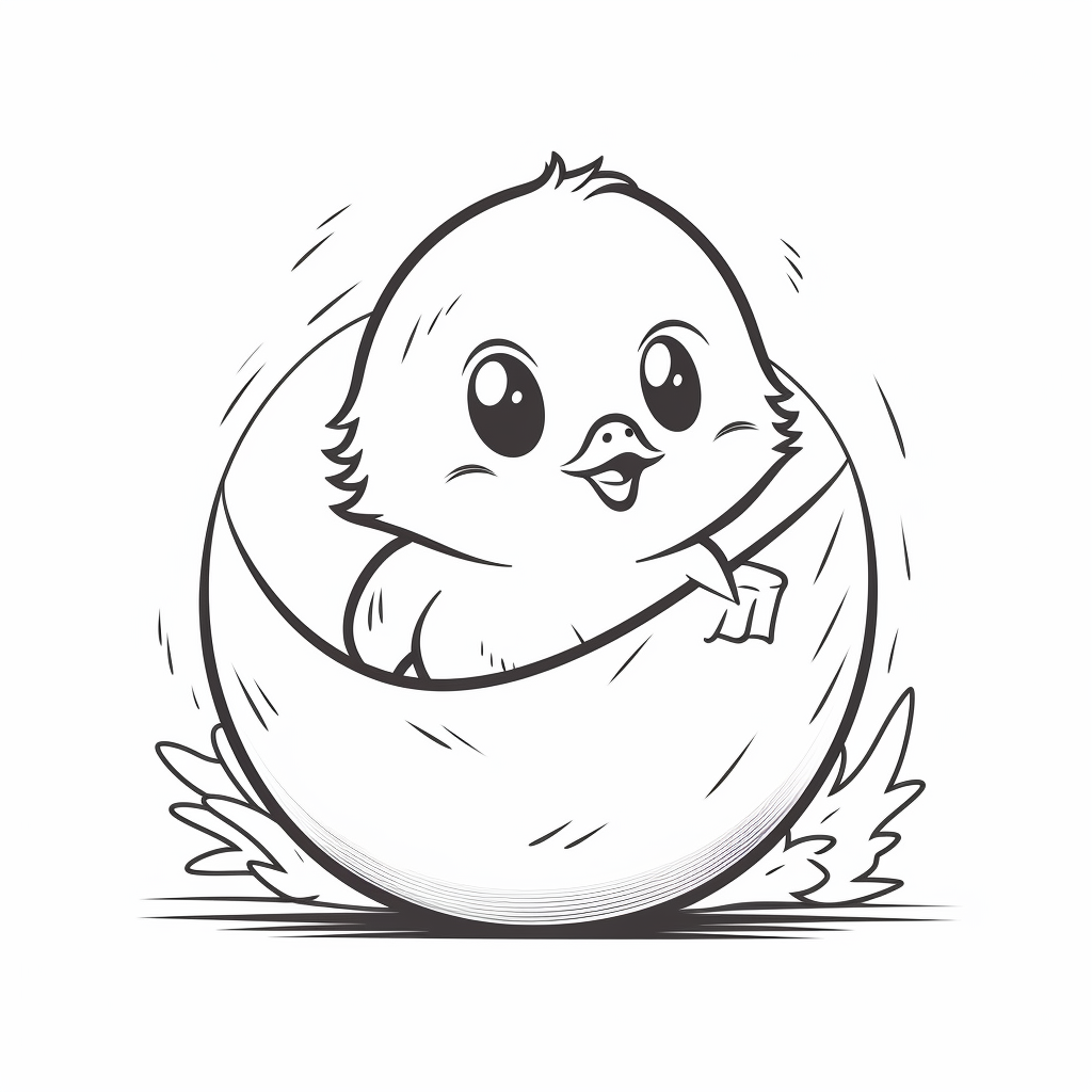 Hatching Chick: A Coloring Book Adventure