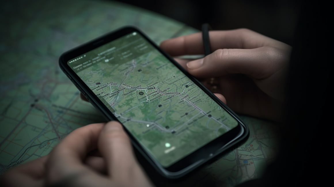 Navigating Beer Road with Google Maps in Cinematic Pastels