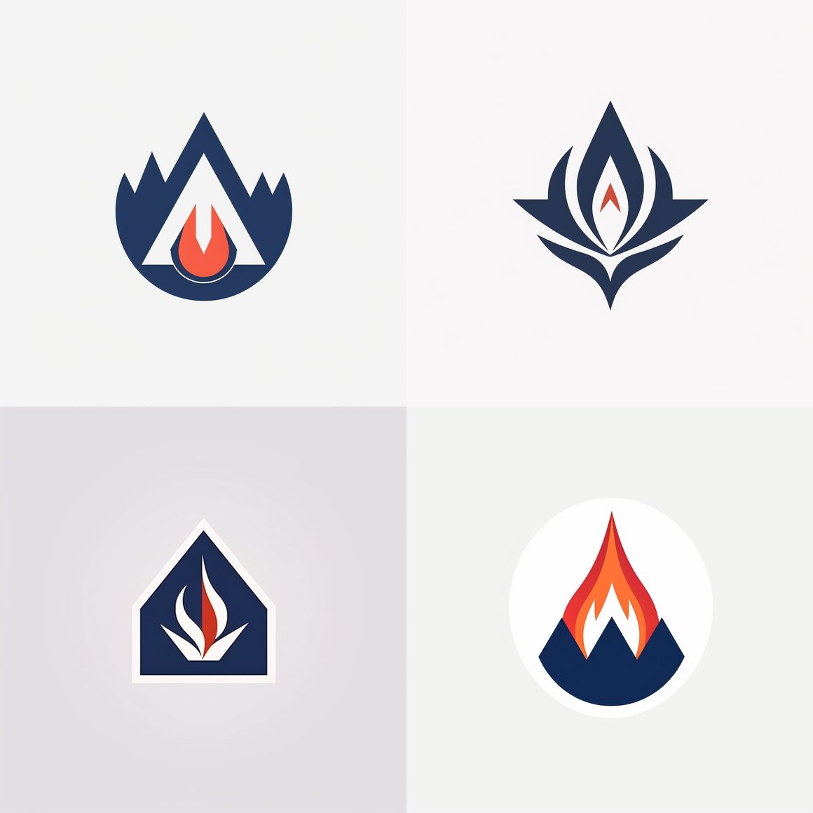 Midnight Blaze: Minimalist Navy Vintage Logo Design