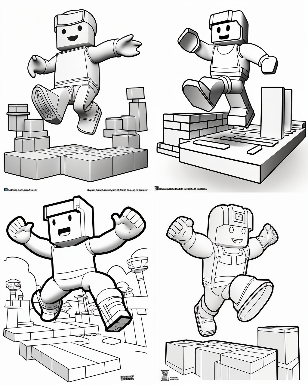 Roblox Adventure Leap: Kids Coloring Page
