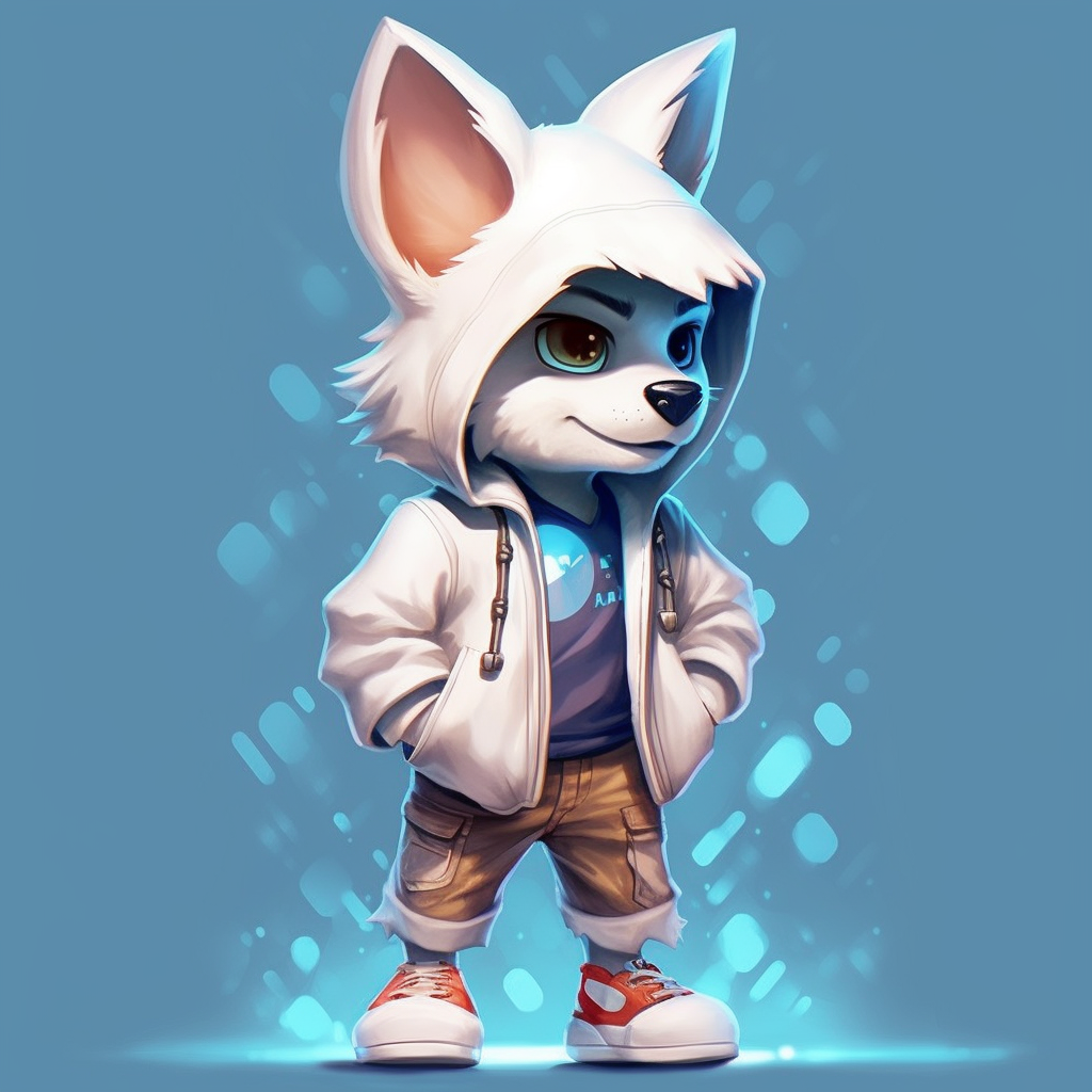 A Super Deformed Disney Style Illustration with Extra Elements and Defects