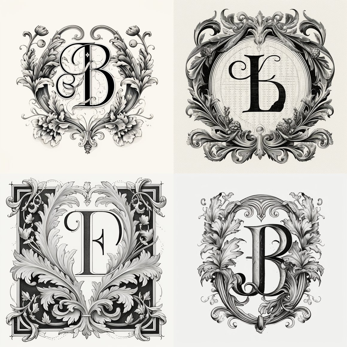 Elegant Midway Monogram: LB Design