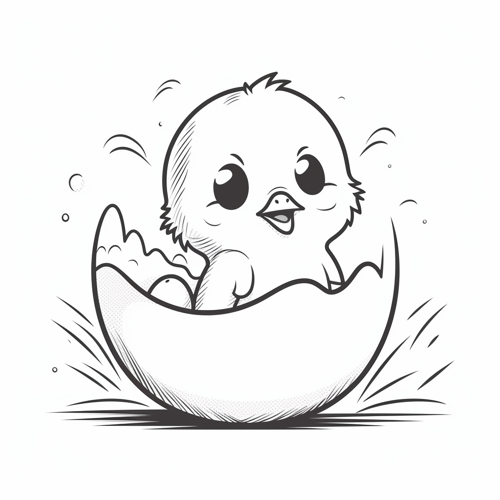 Hatching Chick: A Coloring Book Adventure