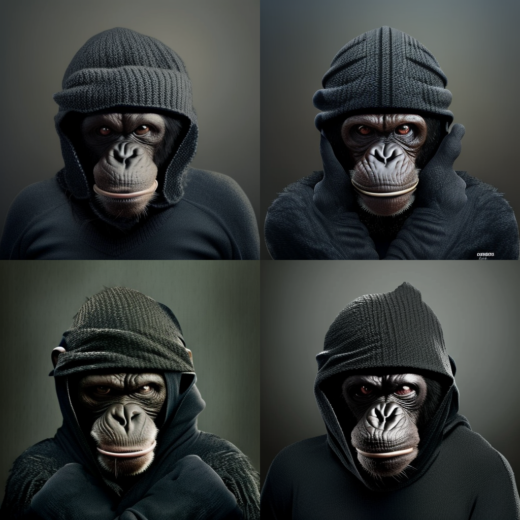 Chimp in a Half-Covered Balaclava: Mid-Journey Update