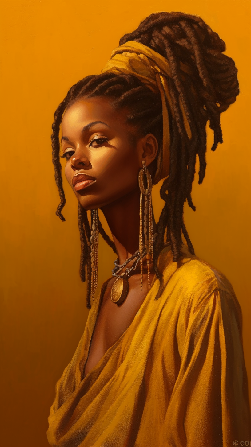 A Jamaican Rasta Woman's Portrait in the 1970s