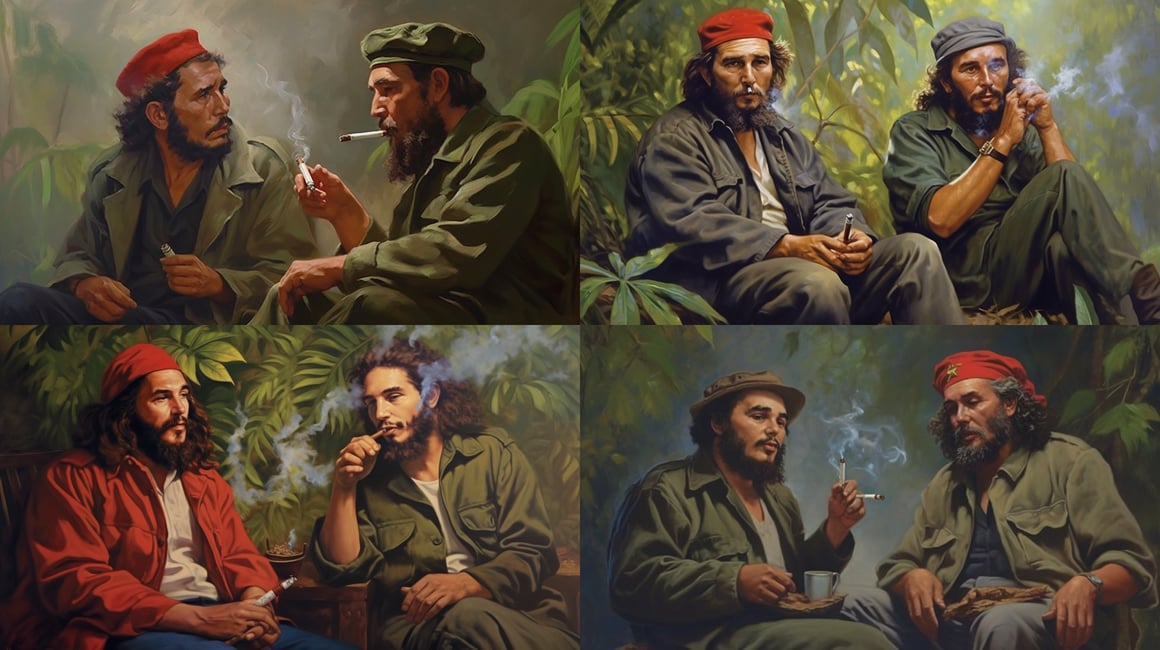 Revolutionary Comrades: Castro and Guevara in Hyper Realism