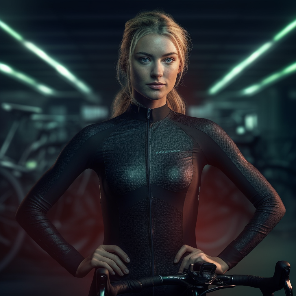 Cinematic Interlude with a Cyclist and Her Road Bike