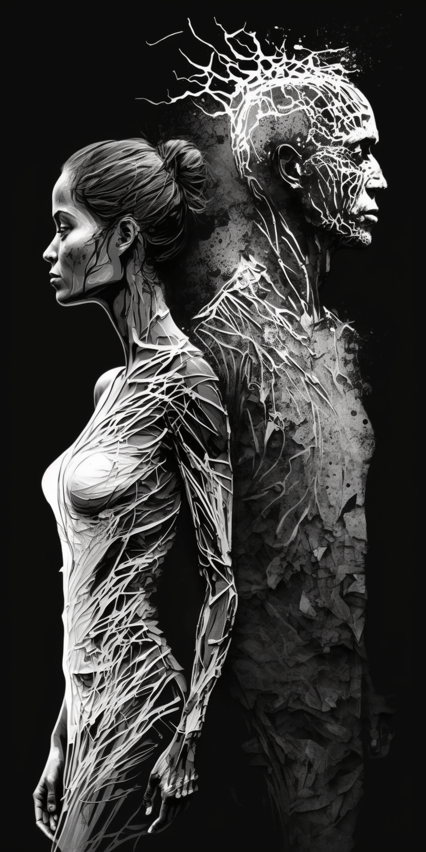 A Surrealistic Love Remembrance in Monochrome