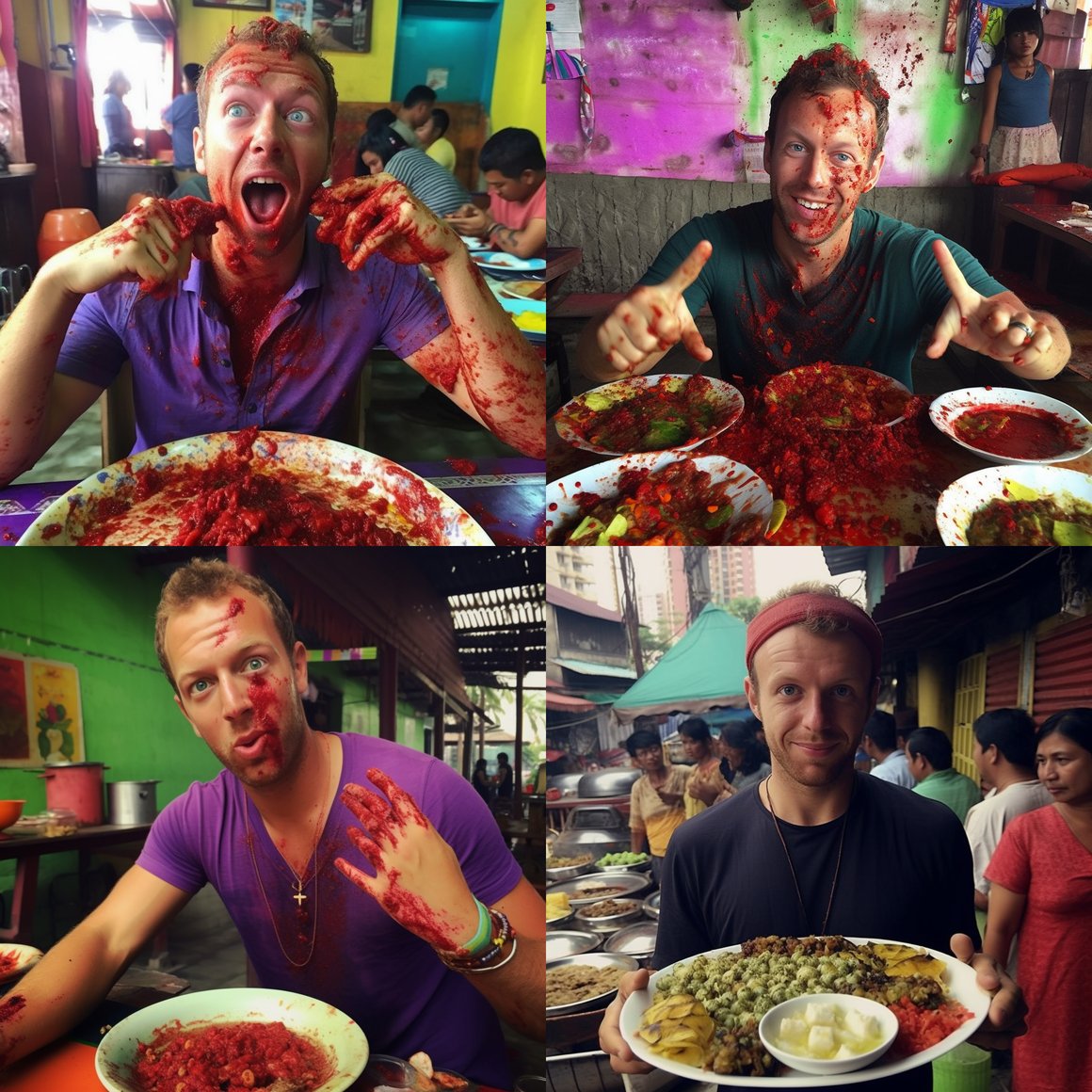 Chris Martin's Nasi Lemak Adventure in an Indian Restaurant