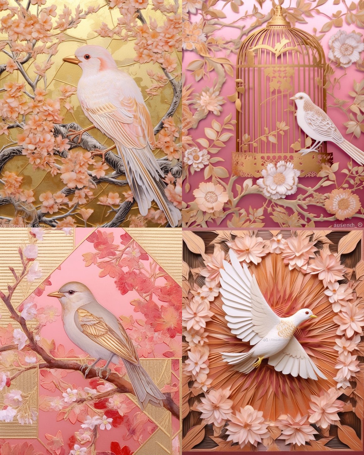 A Treasured Paper Voyage in Light Bronze, Magenta, and Orange (AR 69:86)