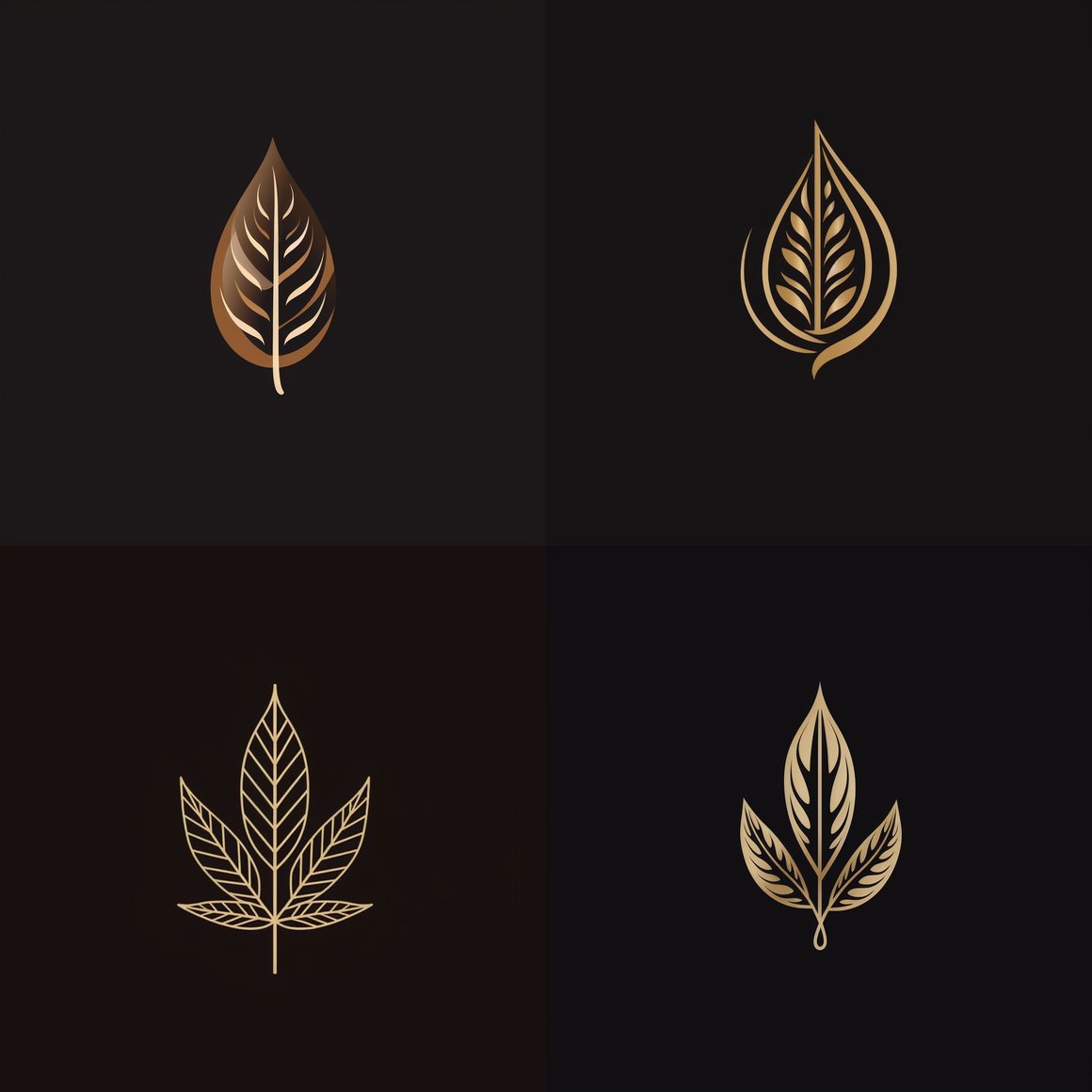 Midnight Blend: Minimalist Cacao & Cannabis Logo Design