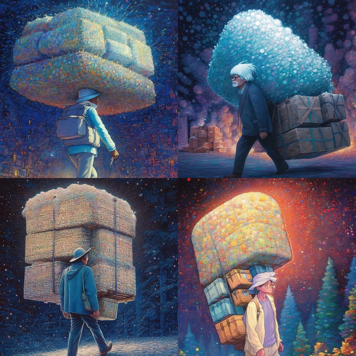 Hayao Miyazaki Meets Pointilism and Impasto Art in 4K