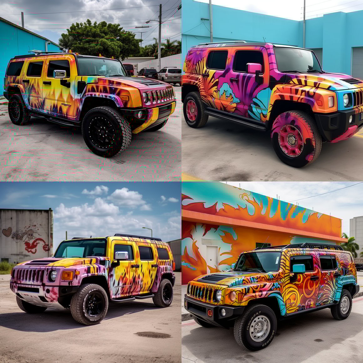 Super Color Tunning of Hummer H3 with 3M Vinyl Wrap