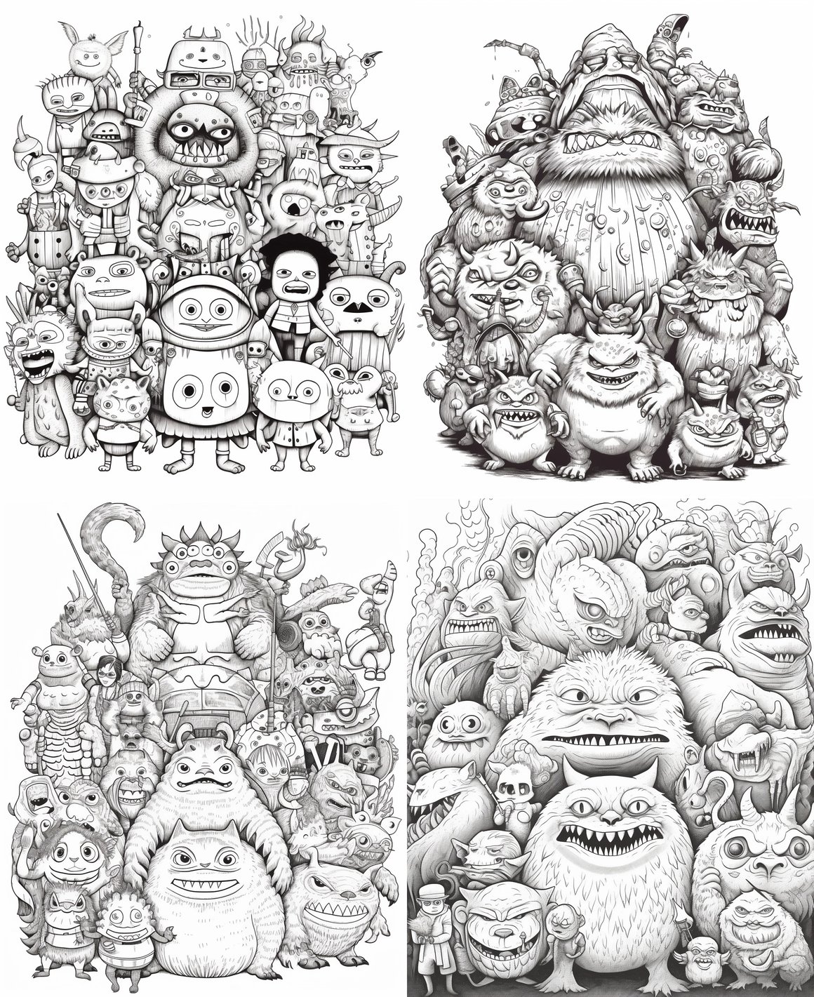 Miyazaki's Monster Mayhem Coloring Page