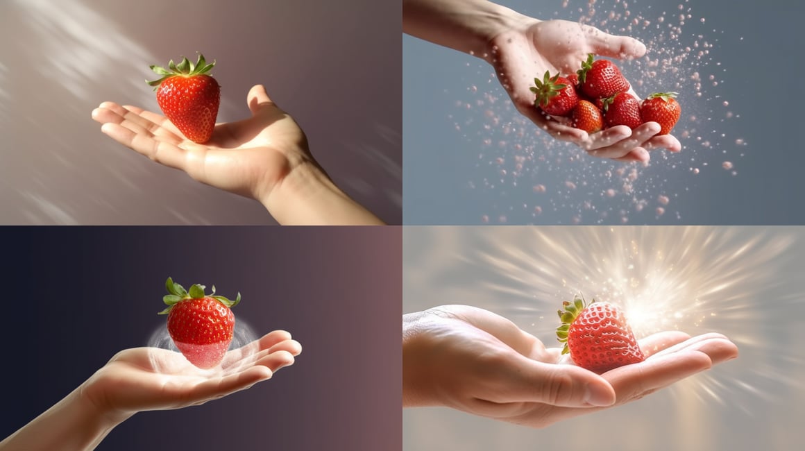 Handing Over Fresh Strawberries- A Mid-Journey Moment