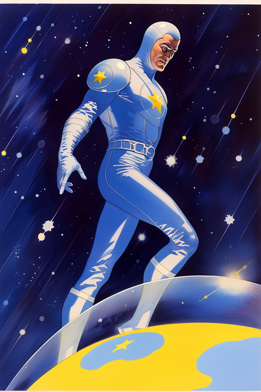 Classic Buck Rogers Space Adventure in Alex Raymond Art Style