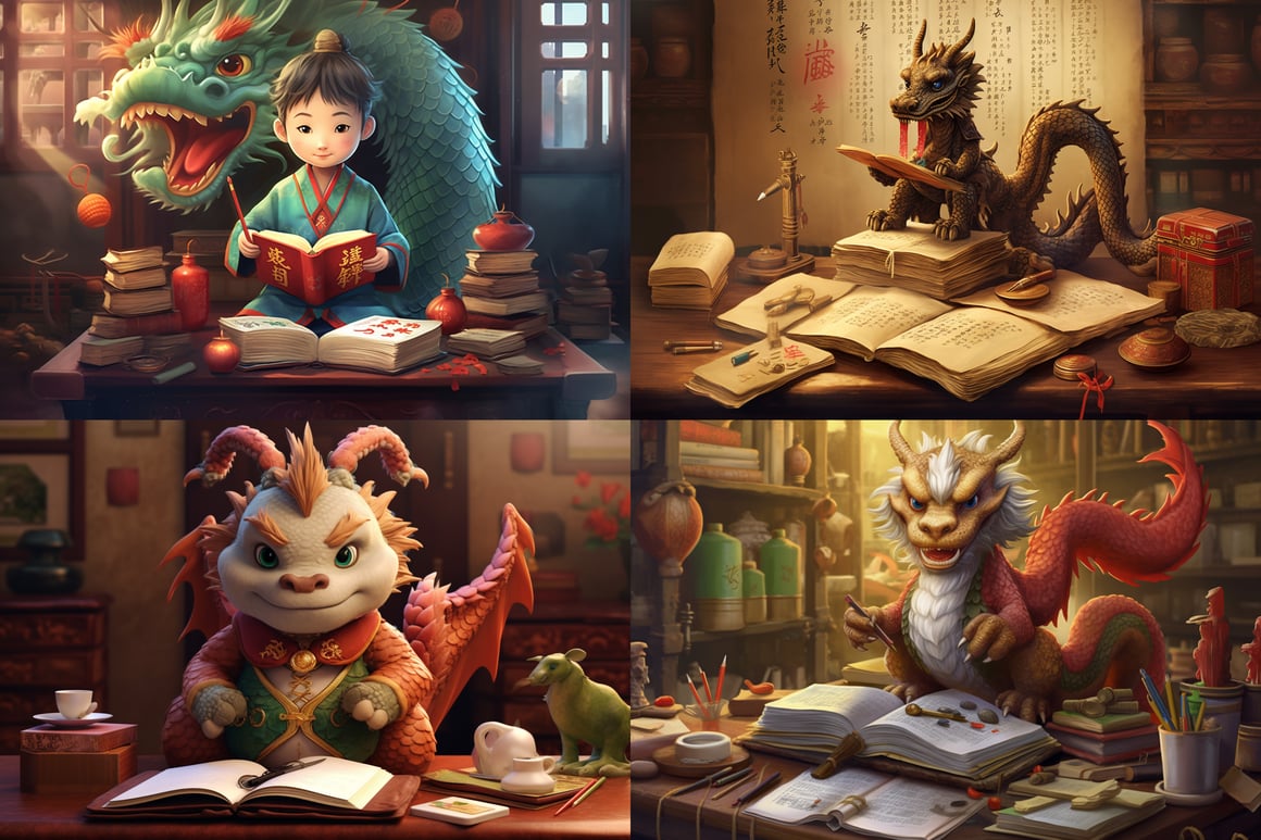 Chinese Dragon's Exam Preparations - A Traditional Chinese Course Poster