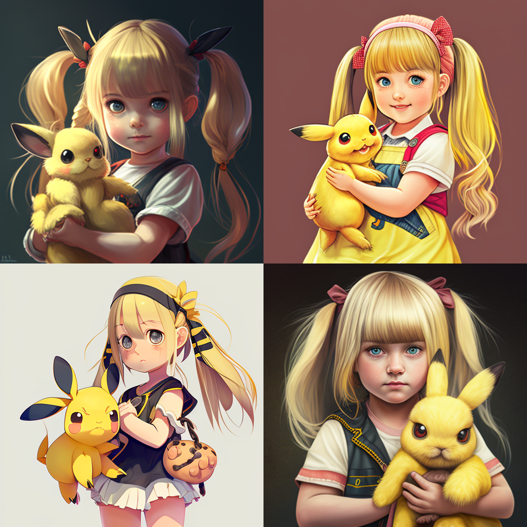 A Sweet Interlude with a Little Girl, Her Bunny, and Pikachu