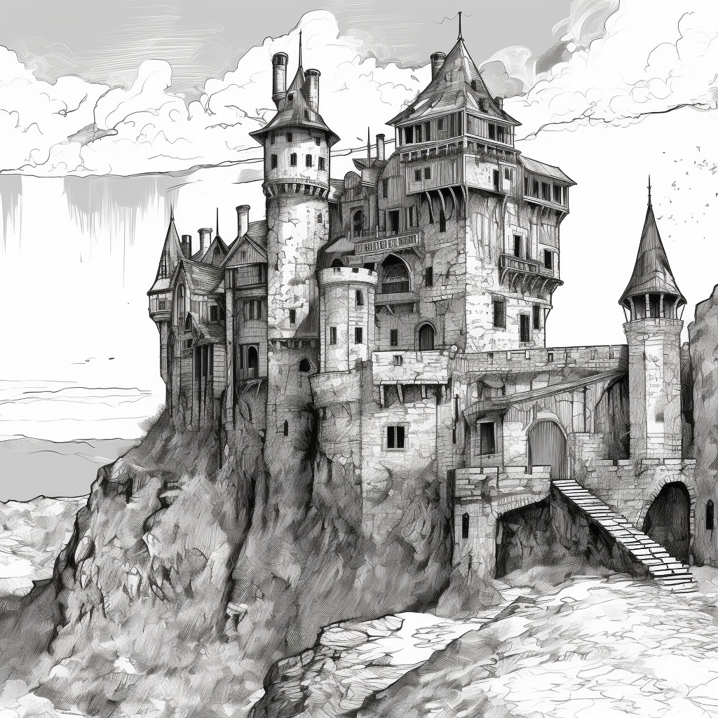 Detailed Decay: A Ralph McQuarrie Inspired Castle Artwork