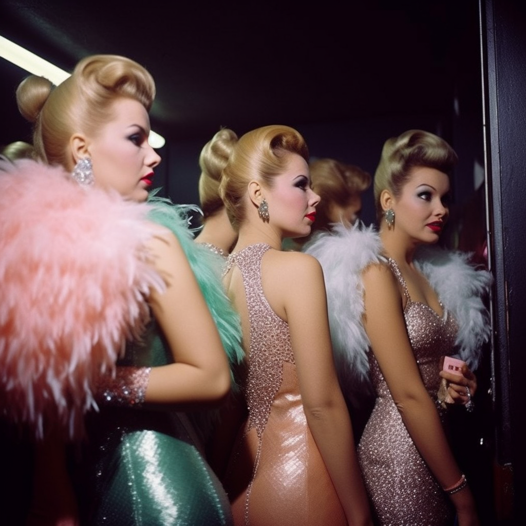 Vintage Backstage Chronicles of 1950s Showgirls Prompt | NeoPrompt