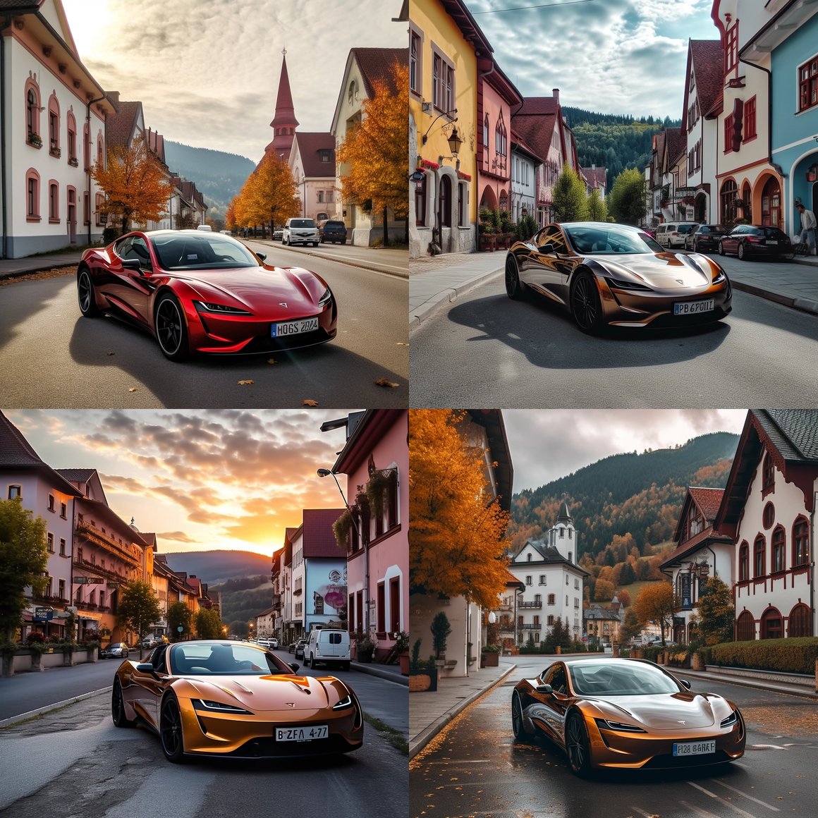 A Tesla Roadster's Journey in Spišská Nová Ves