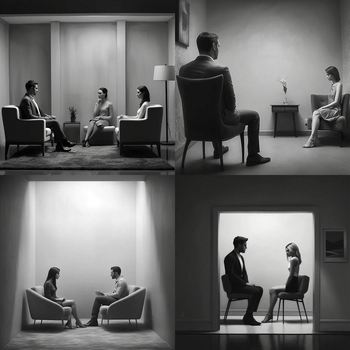 Despair in Monochrome: A Relationship at Crossroads