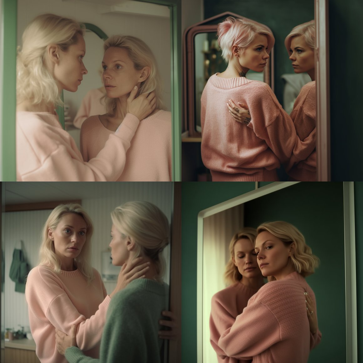 Midlife Reflections: A Mother's Connection in Pastel Tones