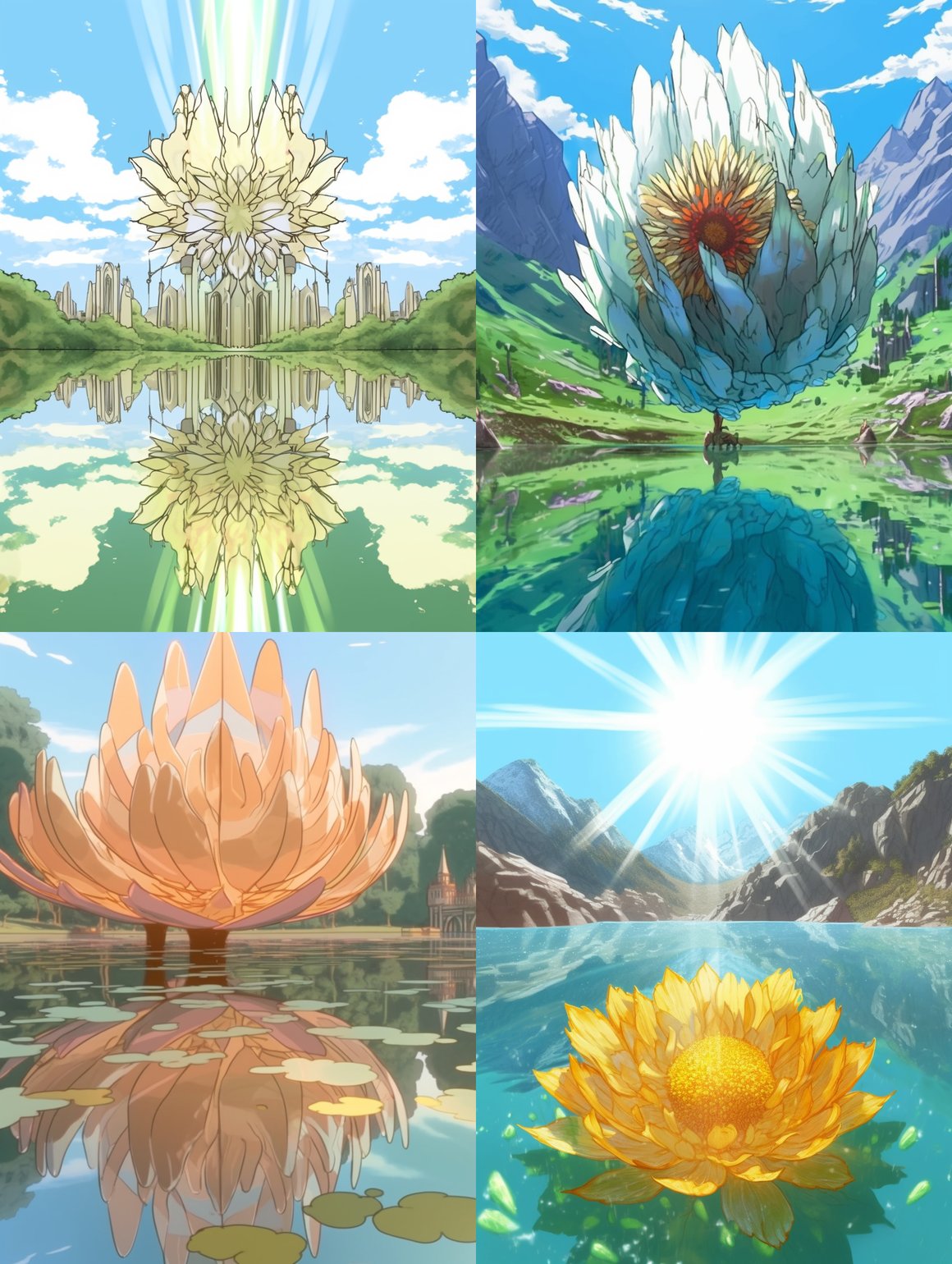 A Surreal Line Art Journey in Makoto Shinkai Style