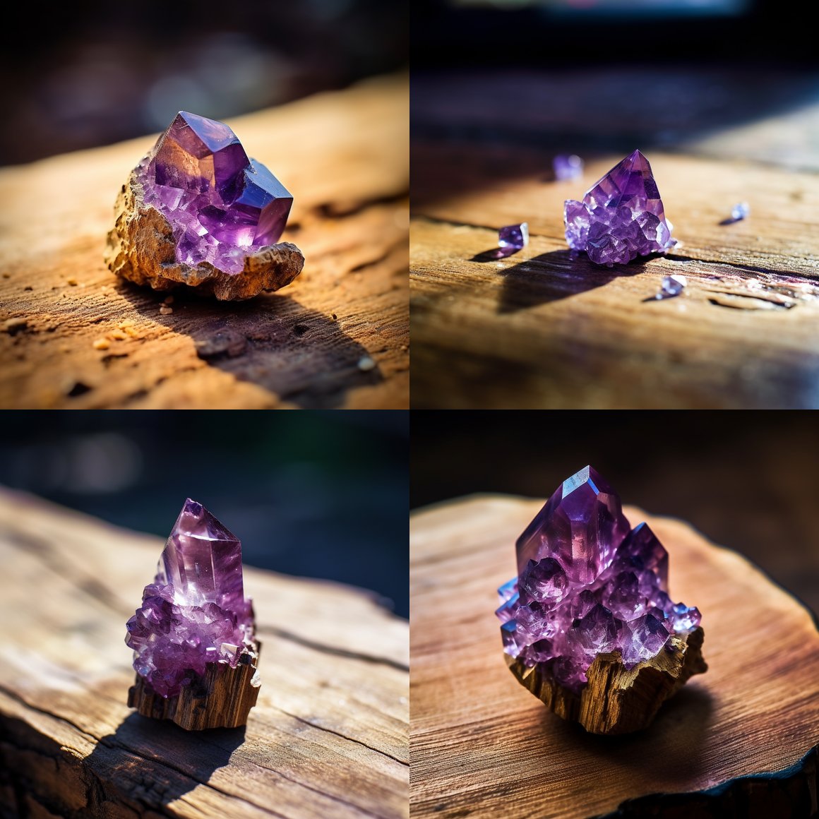 A Tilt-Shift Exploration in Amethyst, Wood and Traditional Color Palettes