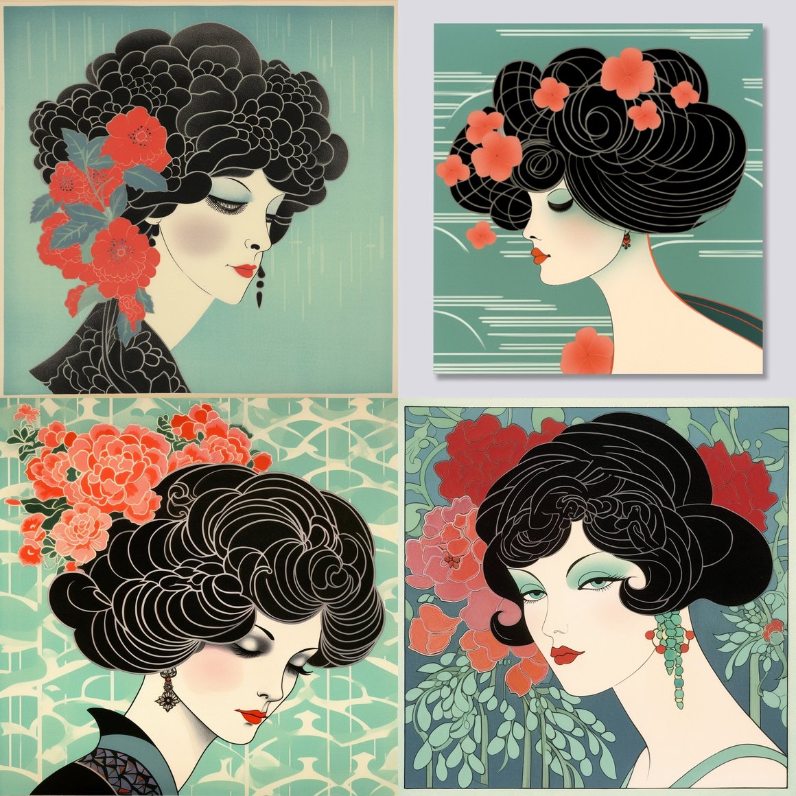 Art Deco Elegance: A 1920s Parisian Fashion Illustration