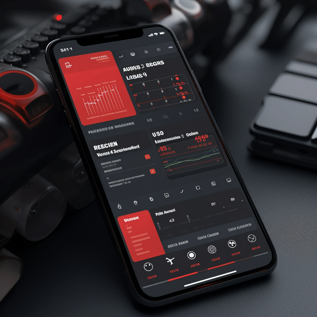 Mid-Journey Automotive Management App Interface Preview
