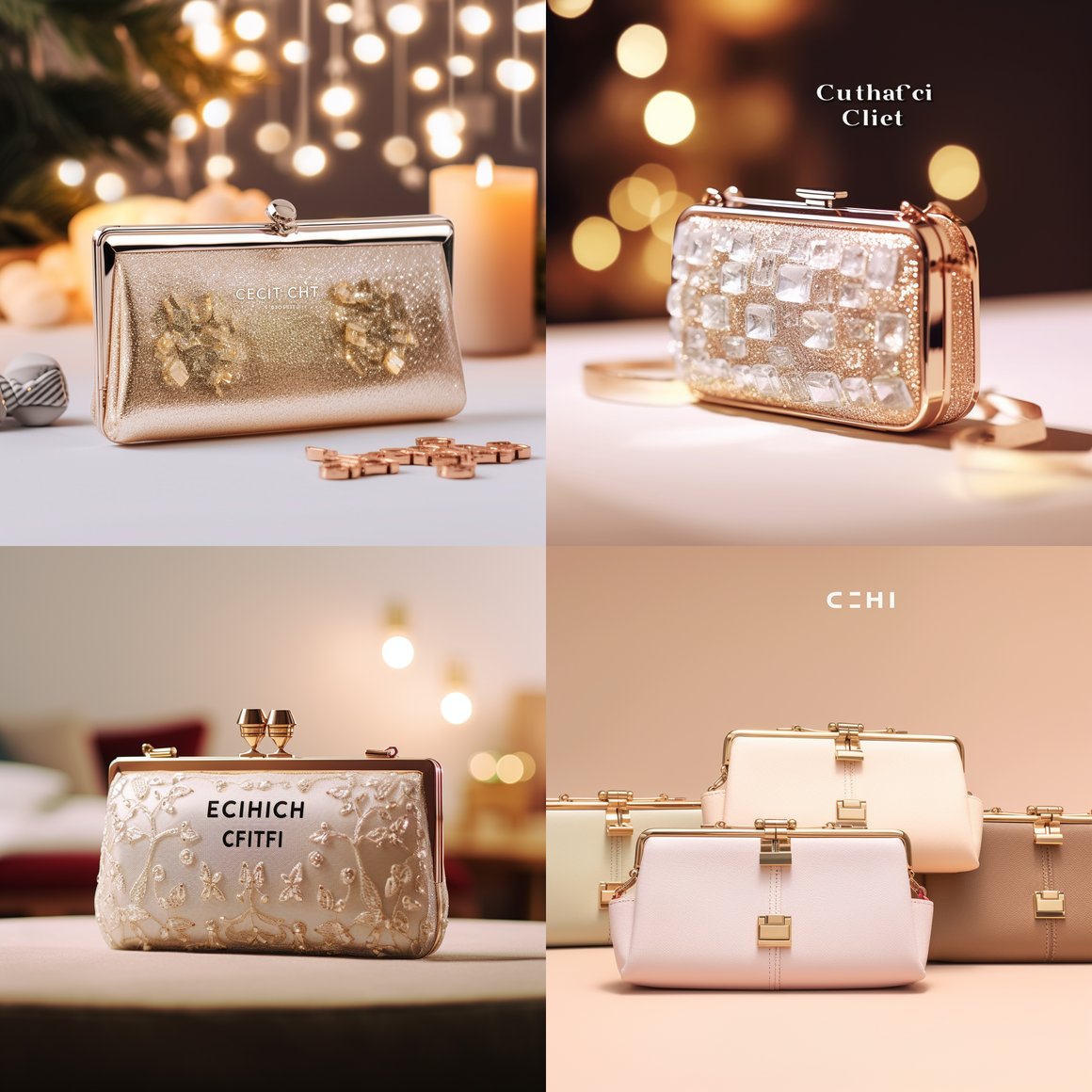 Ultra-Detailed Cinematic Photoshoot for 'Clutch de Festa' Campaign