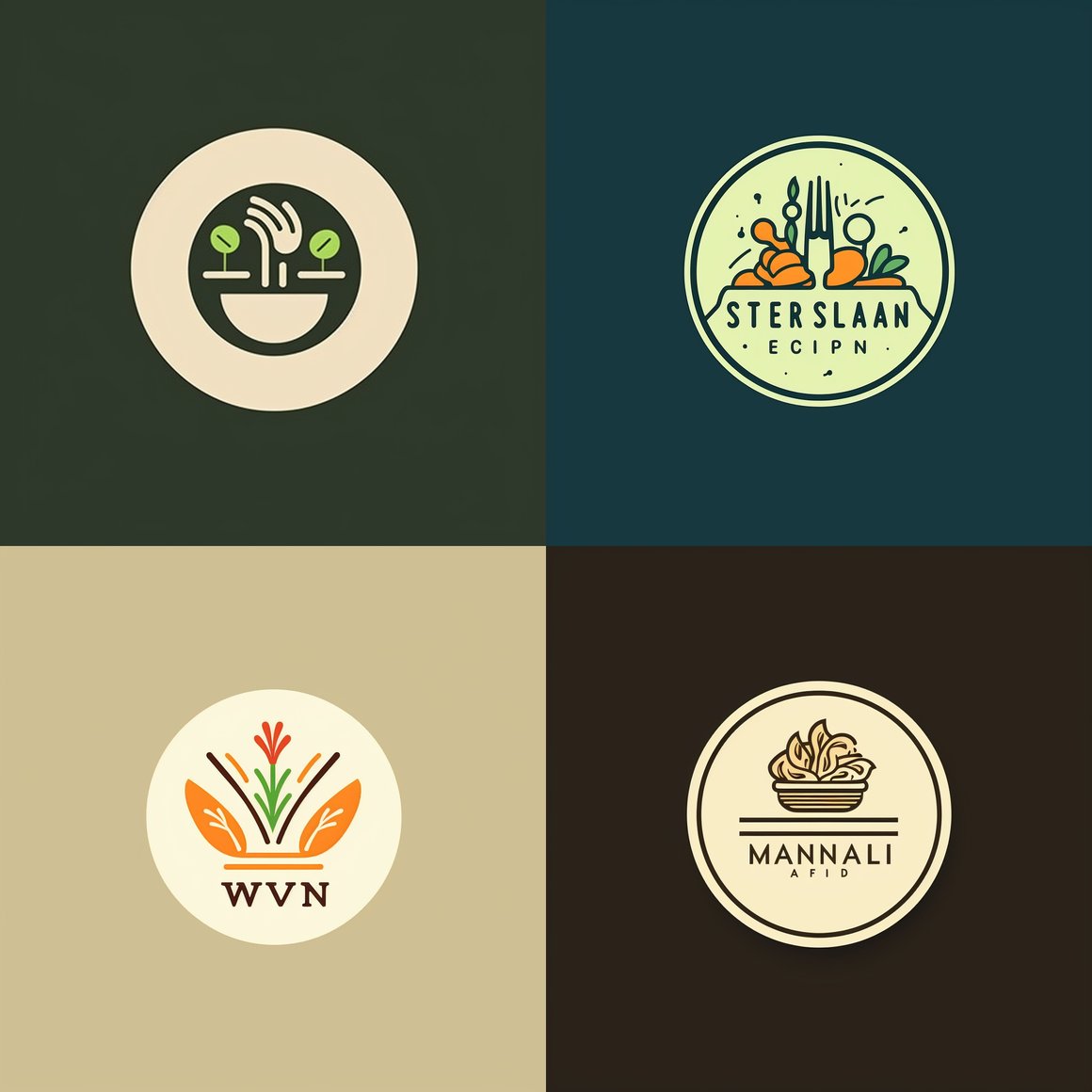 Healthful Delicacies Restaurant Logo Design