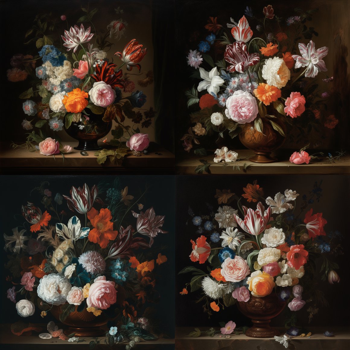 Harvest of Colors: A Floral Symphony in Dutch Master Style
