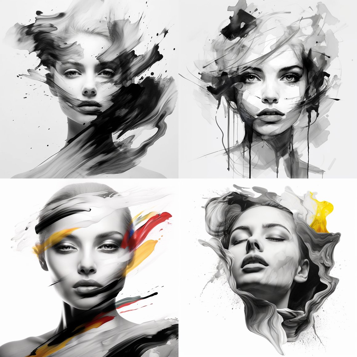 Retrato Abstracto de Emociones Coloridas