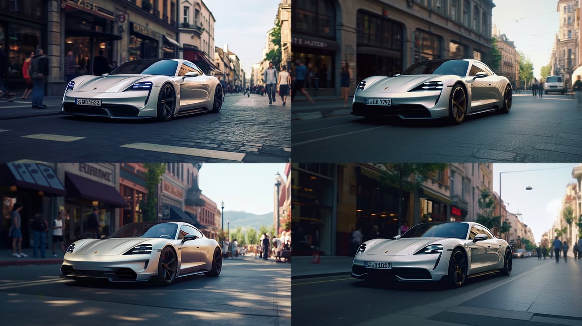 Sunday Marathon Running alongside the 2023 Taycan Porsche in Town