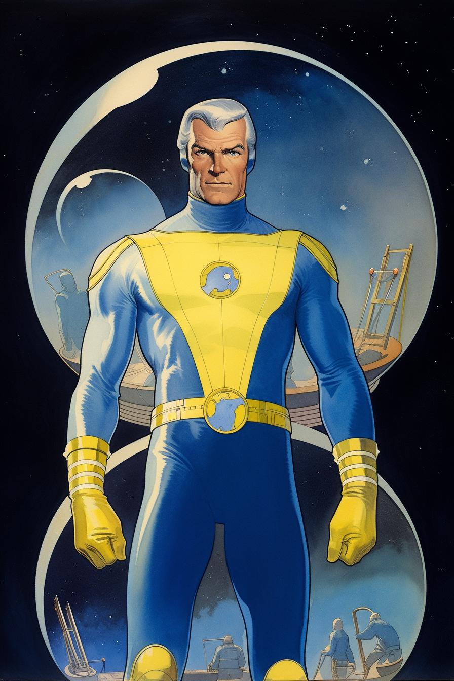 Classic Buck Rogers Space Adventure in Alex Raymond Art Style
