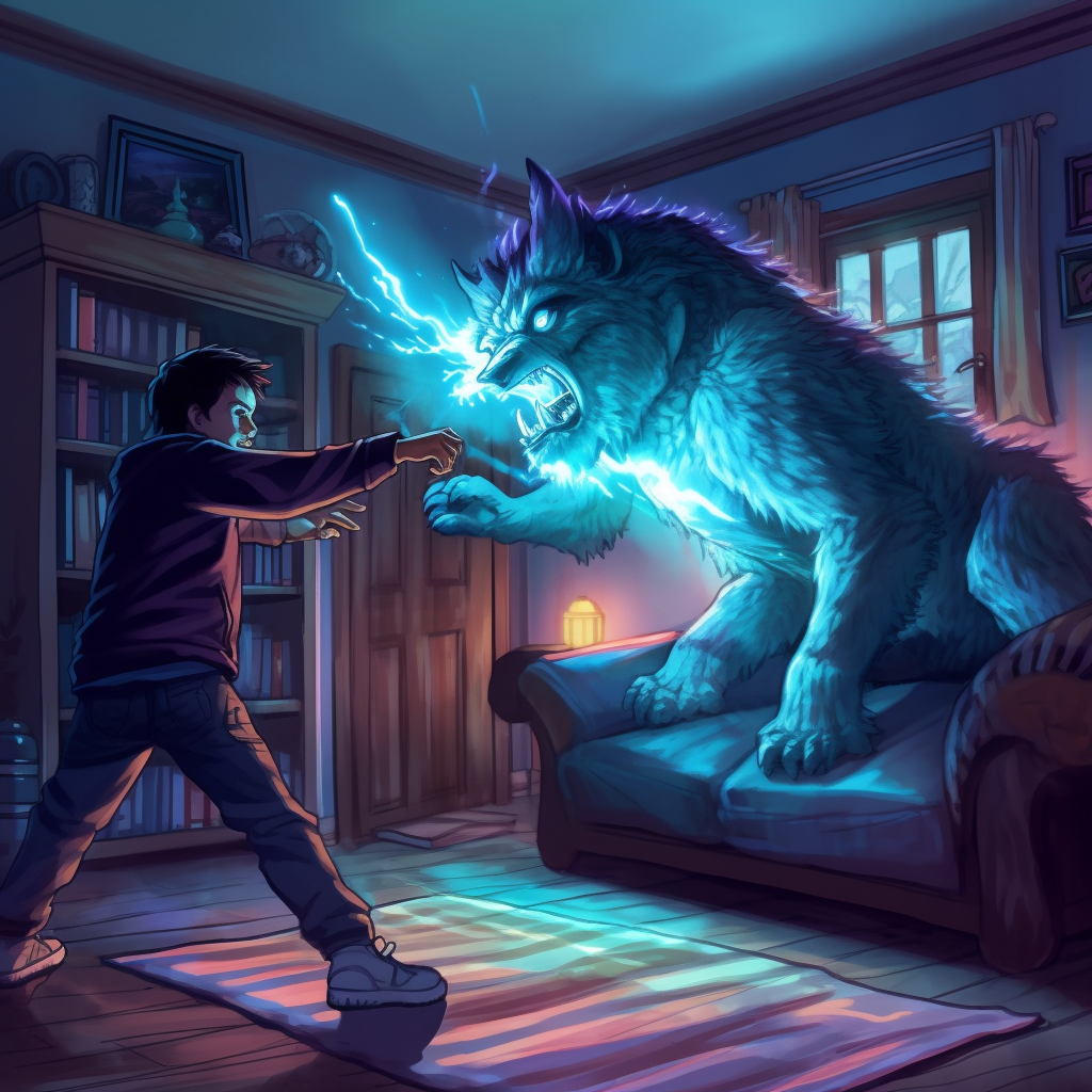 Harry Potter vs. Werewolf in Dynamic Digital Art