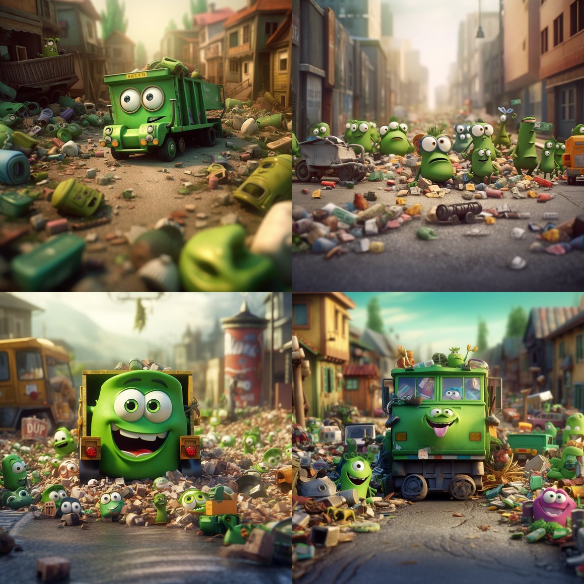 Mid-Town Mayhem: Caricatured Cleanup Chaos