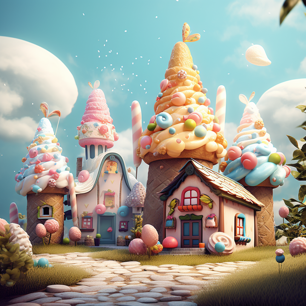 Sugar Sprite Residences: A Sweet Ice-Cream Fantasy in 4K
