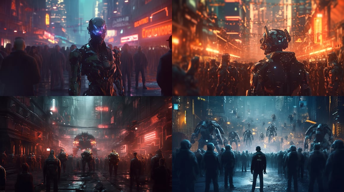 Cyberpunk Mid-Journey 4K Animated Wallpaper