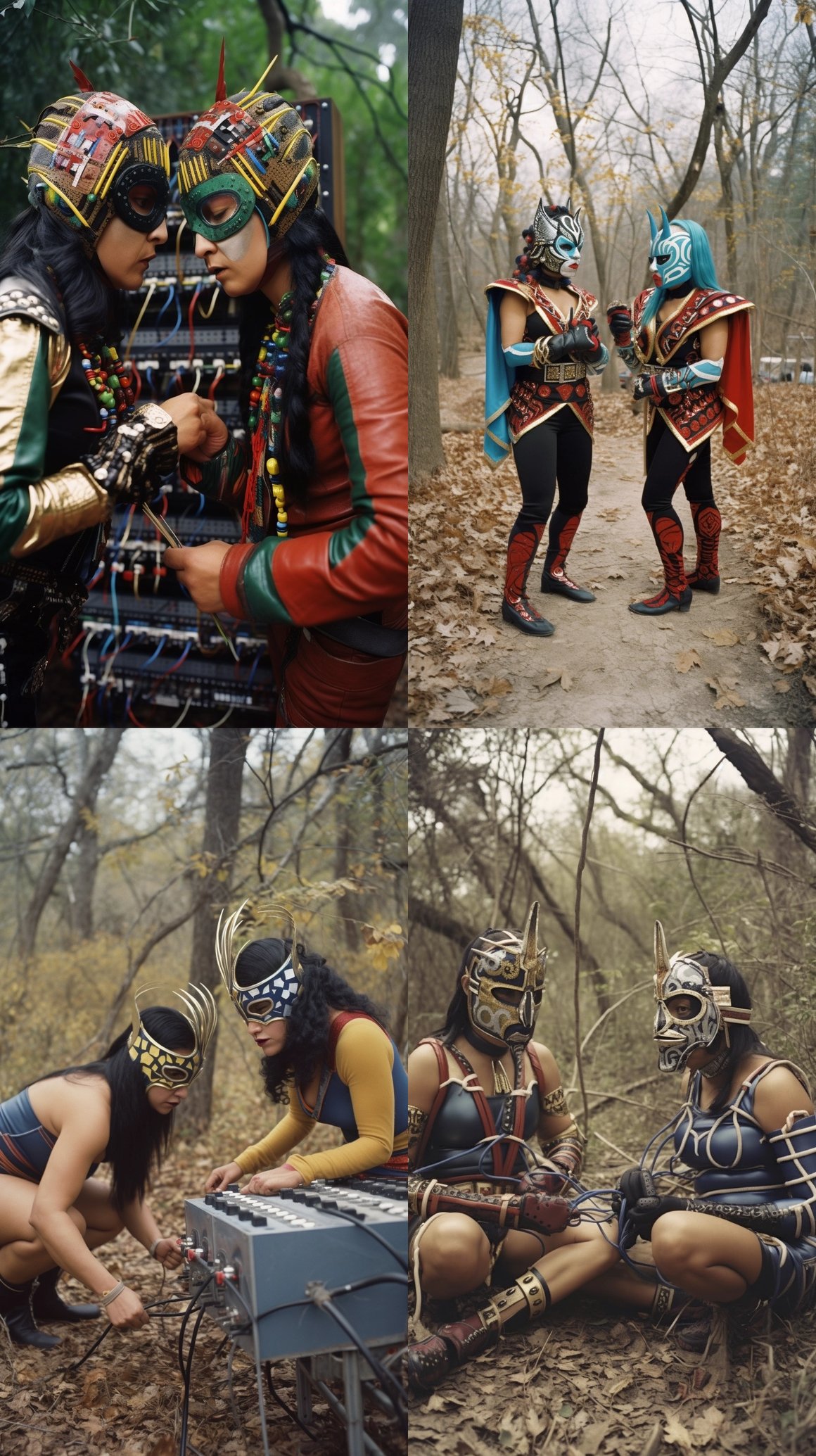 Retro Luchadora Synth: A 1980s Hyperrealistic Journey