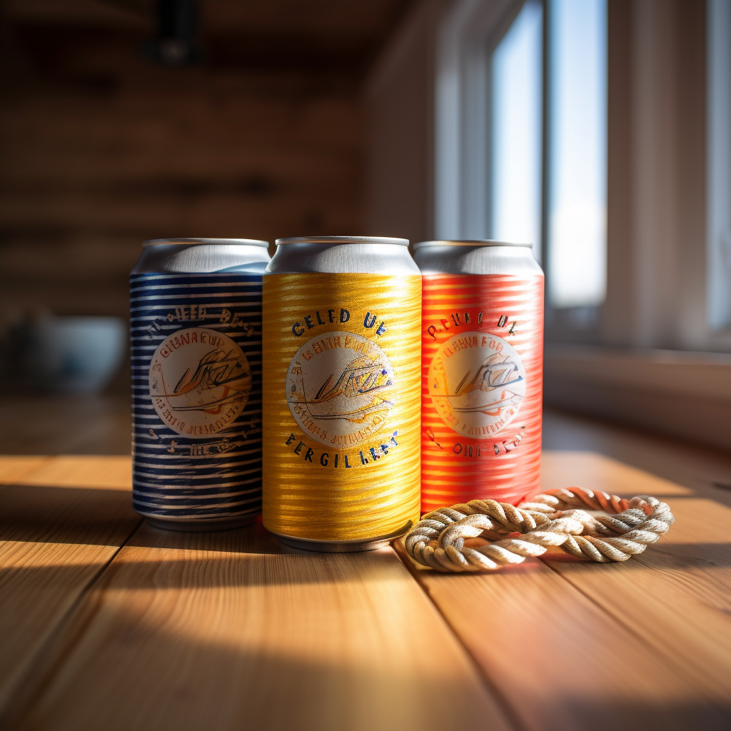 Nautical Themed Drink Can Display